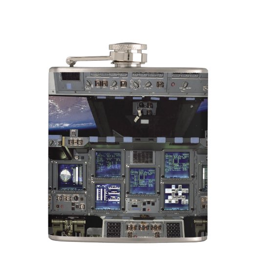 NASA宇宙シャトルコックピットアース軌道窓ビュー フラスク (正面)