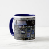 NASA宇宙シャトルコックピットアース軌道窓ビュー マグカップ (正面左)