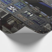 NASA宇宙シャトルコックピットアース軌道窓ビュー ラッピングペーパー (角)