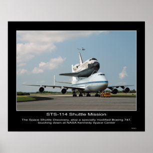 NASA宇宙シャトルディスカバリーヒッチボーイングに乗る ポスター