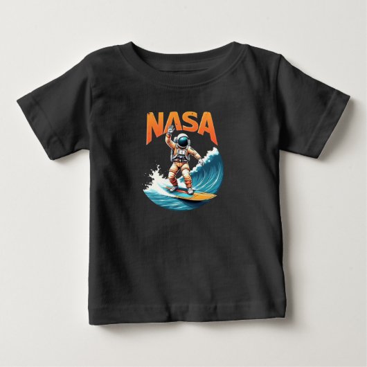NASA宇宙飛行士サーフィンドリームTシャツ ベビーTシャツ (正面)