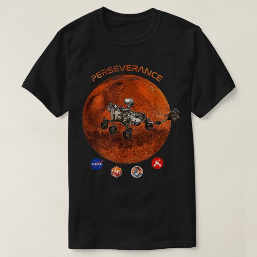 NASA忍耐ローバー火星2020 Tシャツ (デザイン正面)