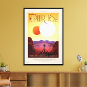 NASA未来の旅行ポスタリラックスー – ケプラー16b キャンバスプリント (インサイチュ (リビング))