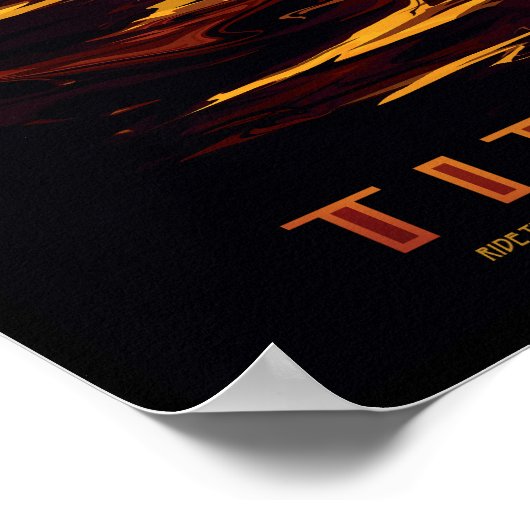 NASA未来の旅行ポスター – 土星の月のタイタン ポスター (角)