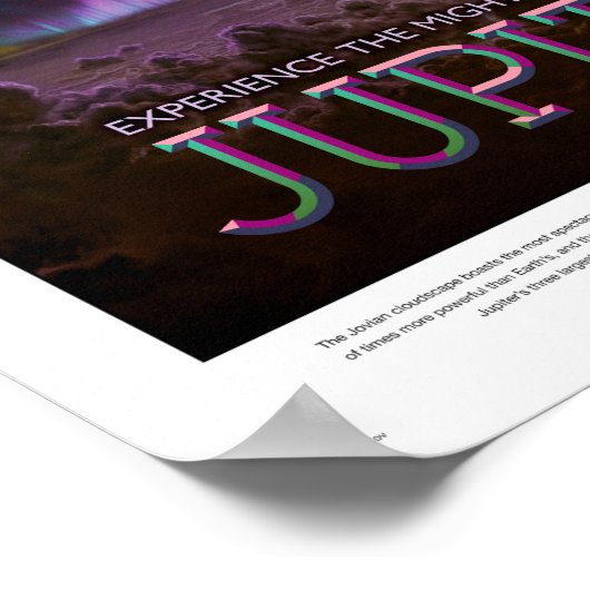 NASA未来の旅行ポスター – 木星のオーロラ ポスター (角)