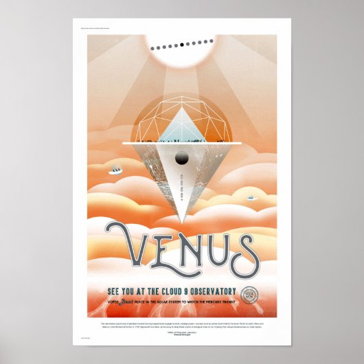 NASA未来の旅行ポスター – Venus Observatory ポスター (正面)