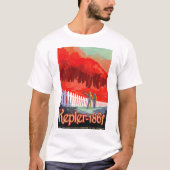 NASA未来の旅SFポスター - ケプラー186f Tシャツ (正面)