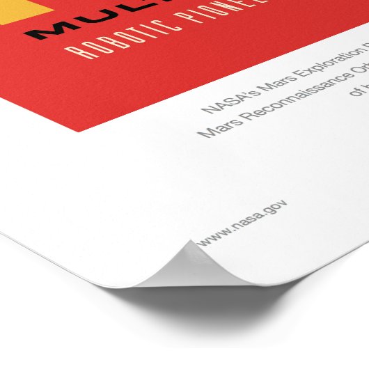 NASA未来旅行ポスター訪問火星宇宙ヴィンテージ ポスター (角)