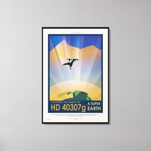 NASA未来旅行Sci Fiポスター – すごい Earth キャンバスプリント (正面)