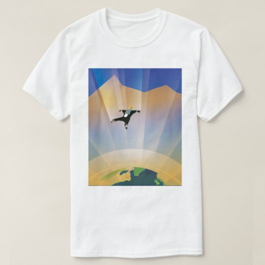 NASA未来旅行Sci Fiポスター – すごい Earth Tシャツ (デザイン正面)