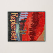 NASA未来旅行Sci Fiポスター – Kepler 186f ジグソーパズル (横)