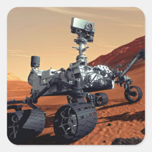 NASA火星キュリオシティローバーアーティストコンセプト スクエアシール