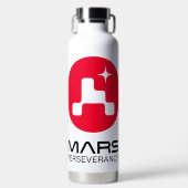 NASA火星忍耐ローバーロゴロケットホワイト ウォーターボトル (正面)