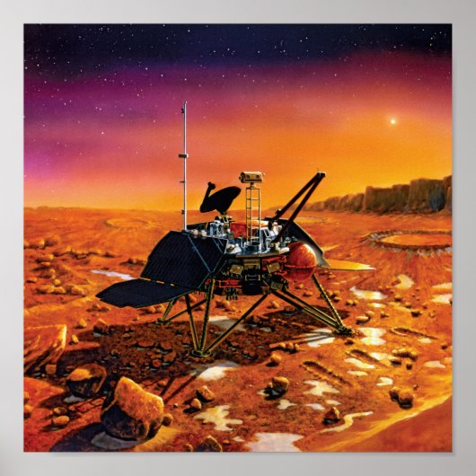 NASA火星極地着陸船アーティストコンセプトアート ポスター (正面)