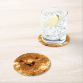 NASA観測装置からの笑顔太陽のの太陽 ラウンドペーパーコースター (インサイチュ)