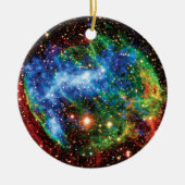 NASA超新星残骸W49Bガンマ線バースト写真 セラミックオーナメント (正面)