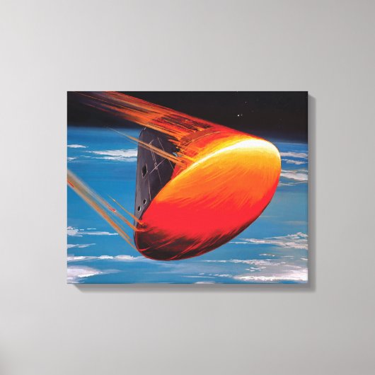 NASA アポロ司令船 スペースカプセル アート キャンバスプリント (正面)