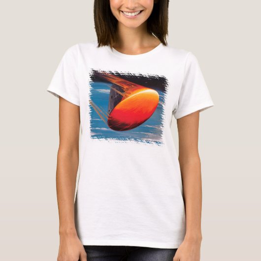 NASA アポロ司令船 スペースカプセル アート Tシャツ (正面)