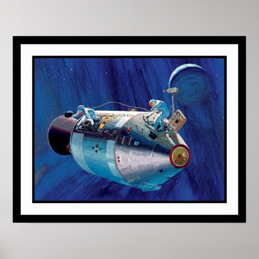 NASA アポロ15号司令サービスモジュールアート ポスター (正面)