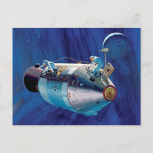 NASA アポロ15号司令サービスモジュールアート ポストカード