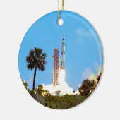 NASA アポロ16号 サターンV型ロケット打ち上げ セラミックオーナメント (左)