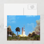 NASA アポロ16号 サターンV型ロケット打ち上げ ポストカード (正面/裏面)