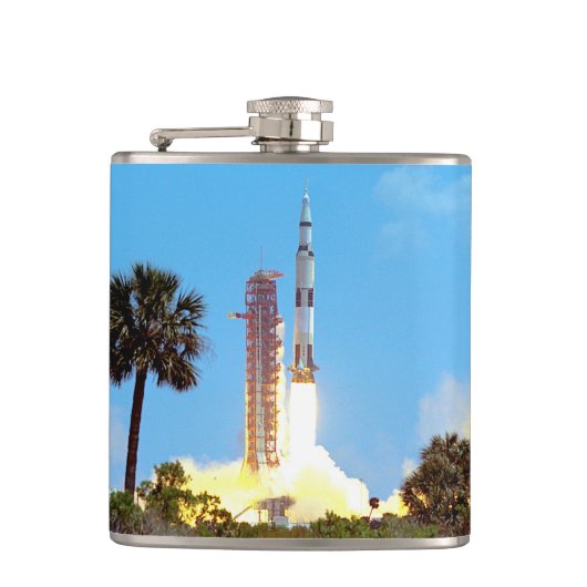 NASA アポロ16号 サターンV ロケット打ち上げ フラスク (正面)