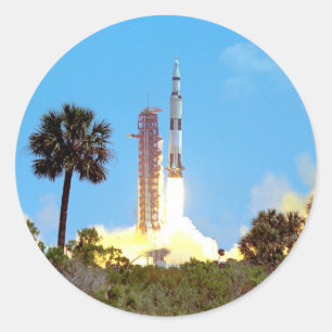 NASA アポロ16号 サターンV ロケット打ち上げ ラウンドシール