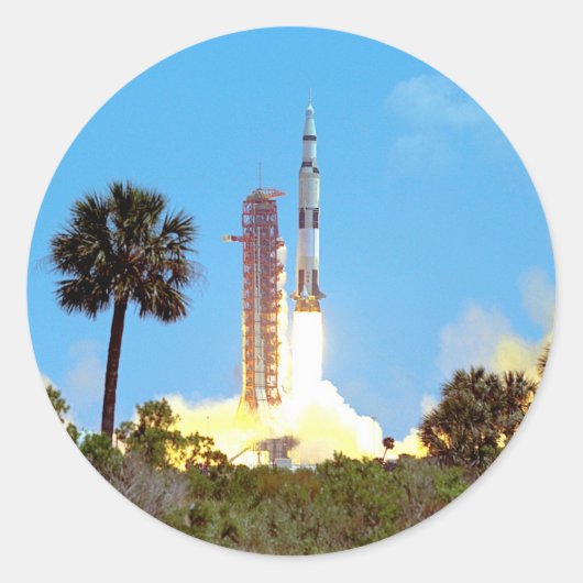 NASA アポロ16号 サターンV ロケット打ち上げ ラウンドシール (正面)