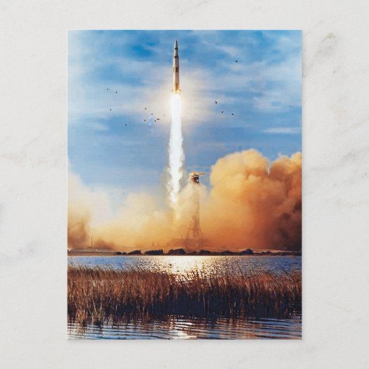 NASA アポロ8号 ロケット打ち上げ ケネディ宇宙センター ポストカード (正面)