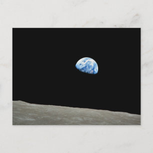 NASA – アースライズ、12月24日のアポロ8からの眺め ポストカード