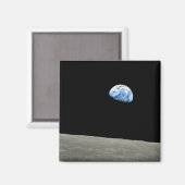 NASA – アースライズ、12月24日のアポロ8からの眺め マグネット (正面/裏面)