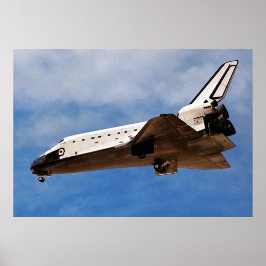 NASA スペースシャトル アトランティス STS-30 着陸 ポスター (正面)