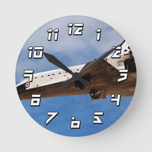 NASA スペースシャトル アトランティス STS-30 着陸 ラウンド壁時計 (正面)