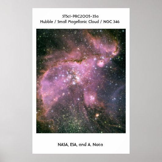 NASA/ハッブル/小マゼラン雲/ NGC 346 ポスター (正面)