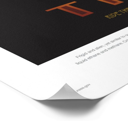 NASA -レトロタイタンツアー旅行ポスター ポスター (角)