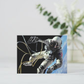 NASA 初のアメリカ人宇宙飛行士の宇宙遊泳写真 ポストカード (スタンド正面)