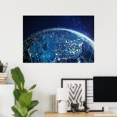 NASA/地球/万能夜灯 ポスター (ホームオフィス)