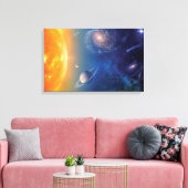 NASA 太陽系 宇宙 コラージュ キャンバスプリント (インサイチュ (リビング))