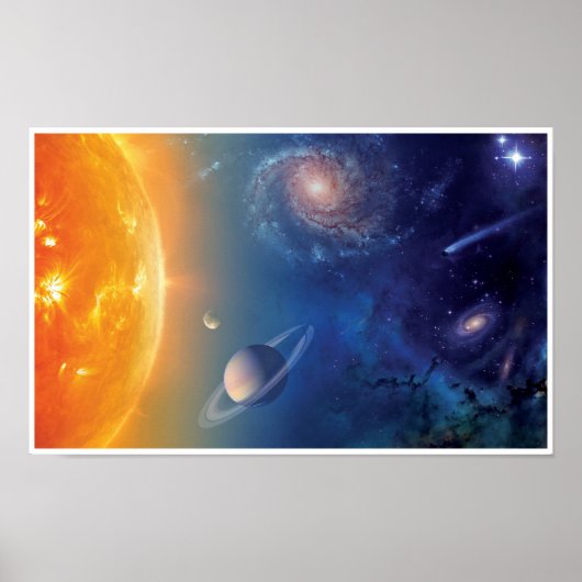 NASA 太陽系 宇宙 コラージュ ポスター (正面)