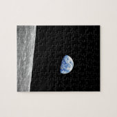 NASA Apollo 8 Earthrise Moon Lunar Orbit Photo ジグソーパズル (横)