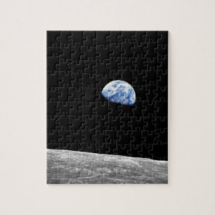 NASA Apollo 8 Earthrise Moon Lunar Orbit Photo ジグソーパズル