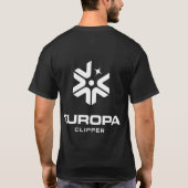 NASA Europa ClipperワンカラーロゴEclipse Black Tシャツ (裏面)