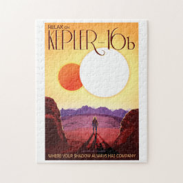 NASA Future Travel Poster - Relax on Kepler 16b ジグソーパズル