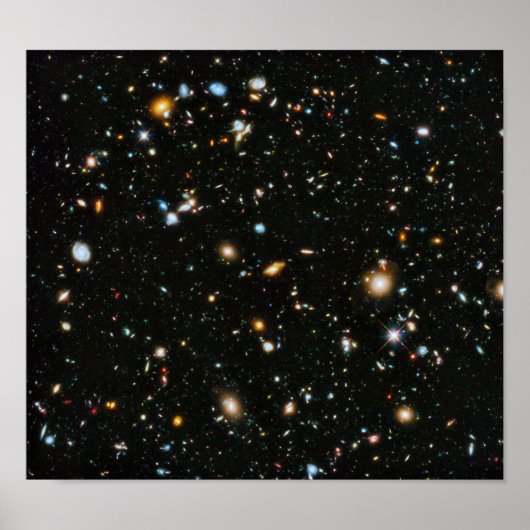 NASA Hubble Ultra Deep Field Galaxies ポスター (正面)