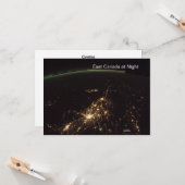 NASA ISS写真、カナダ、セントローレンス川 カード (正面/裏面インサイチュ)