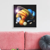 NASA JPLシステム惑星太陽のモンタージュ宇宙写真 キャンバスプリント (インサイチュ (リビング))