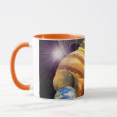 NASA JPLシステム惑星太陽のモンタージュ宇宙写真 マグカップ (左)