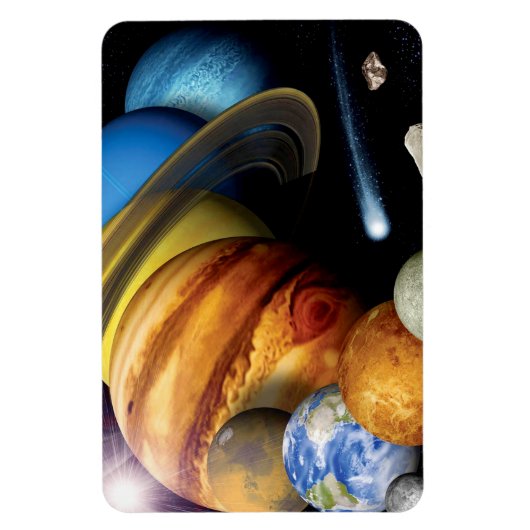 NASA JPLシステム惑星太陽のモンタージュ宇宙写真 マグネット (縦)