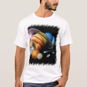 NASA JPLシステム惑星太陽のモンタージュ宇宙写真 Tシャツ (正面)